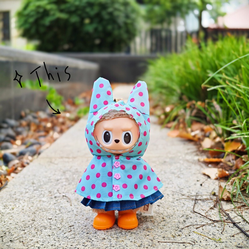 拉布布衣服labubu娃衣换装小靴子雨衣换装玩偶防水服衣服|undefined