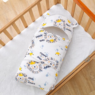Baby Blanket, Summer Thin Blanket, Pure Cotton Spring and Summer Newborn Sleeping Bag, Baby Anti-Jump Mother and Baby Supplies