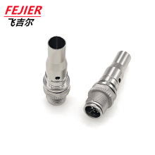 m12防水连接器X型8芯公连接器 工业以太网8P防止退抗震圆形连接器