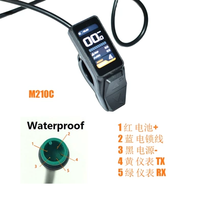 Mountain Bike Modification Parts Instrument M210C, Mini, Compact and Fully Functional/Waterproof Connector (Other vehicle instruments) - waterproof-wire