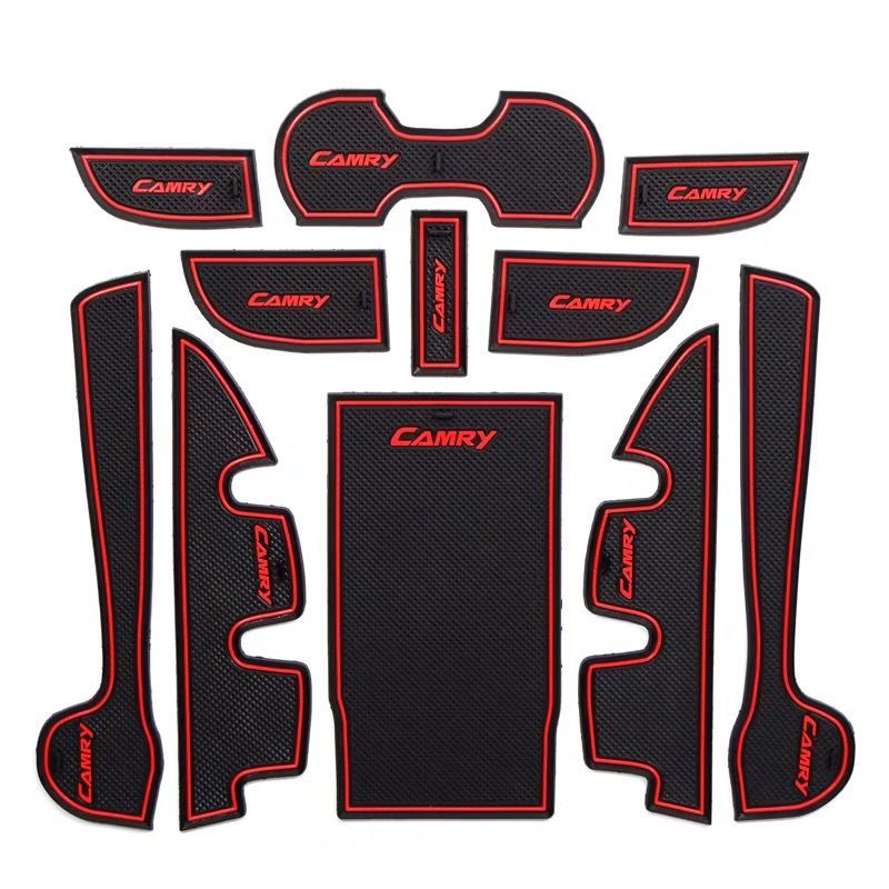 Brand New 8Th Generation Toyota Camry Door Slot Mat and Cup Holder Mat for 2012-2023 Models, Interior Storage Box Mat Modification