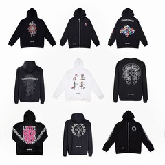 24ss年新款高品质Chrome Hearts 马蹄十字架连帽拉链卫衣工厂批发
