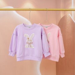 Baby Girl Cotton Han Style Hoodie Girl Cartoon 2024 Spring New Fashion Top for Baby Girls Spring Style