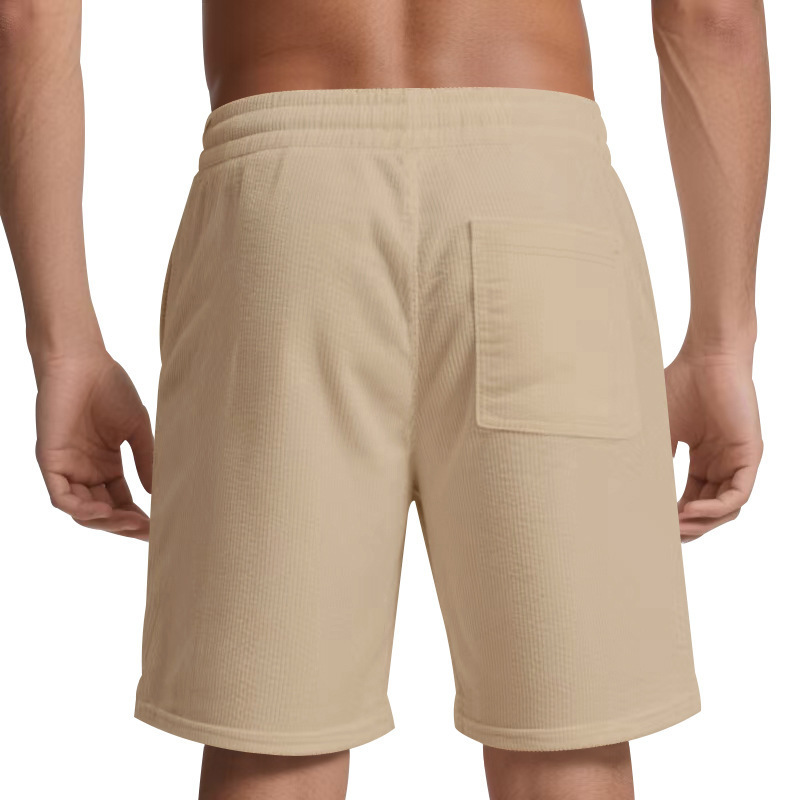 Herren Cord Shorts Mit Tunnelzug Für Strand Und Freizeit_voghion.com
