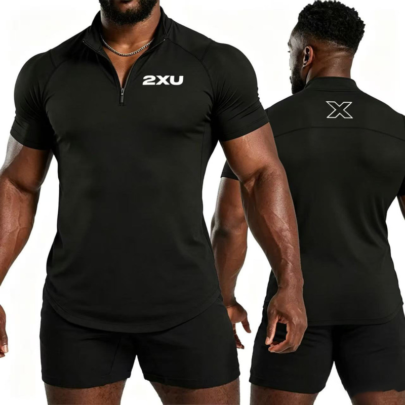 Aliexpress Cross-Border European and American Gym Summer Men's Muscle Fitness Breathable Wolverine X Polo Shirt Business Aliexpress Cross-Border European and American Gym Summer Men's Muscle Fitness Breathable Wolverine X Polo Shirt Business