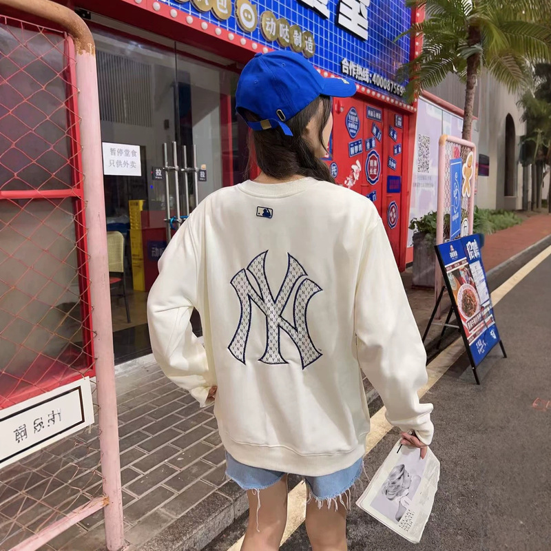 High-end MLB autumn and winter new model unisex couple's sports casual loose terry cotton crew neck sweatshirt for wholesale High-end MLB autumn and winter new model unisex couple's sports casual loose terry cotton crew neck sweatshirt for wholesale