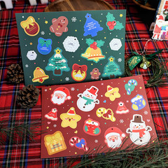 クリスマス焙煎包装ギフト花包装箱diy装飾吊り札クリスマスツリー掛けカードメッセージ祝福カード