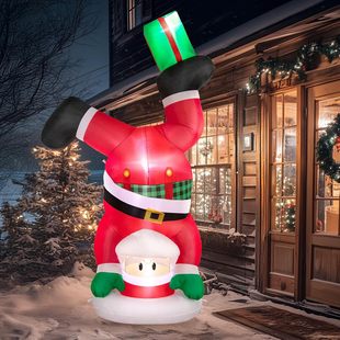 Amazon Christmas Inflatable Inflatable Christmas Tree Old Man Snowman Led Light Luminous Decoration Outdoor Courtyard Ornaments