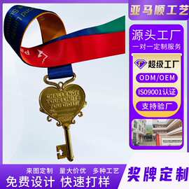 源头厂家马拉松企业表彰金属奖牌定制挂牌吊牌浮雕奖牌纪念章定做