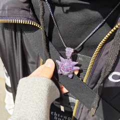 満ドリル小悪魔耿鬼ペンダントヒップホップネックレス男女カップルがins街頭の格好いい高級アクセサリーチェーンを責める