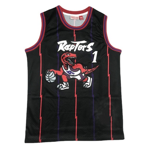 Summer cross-border jersey Raptors 1# Tracy McGrady 15 Carter retro basketball uniform embroidered vest training shorts for men and women