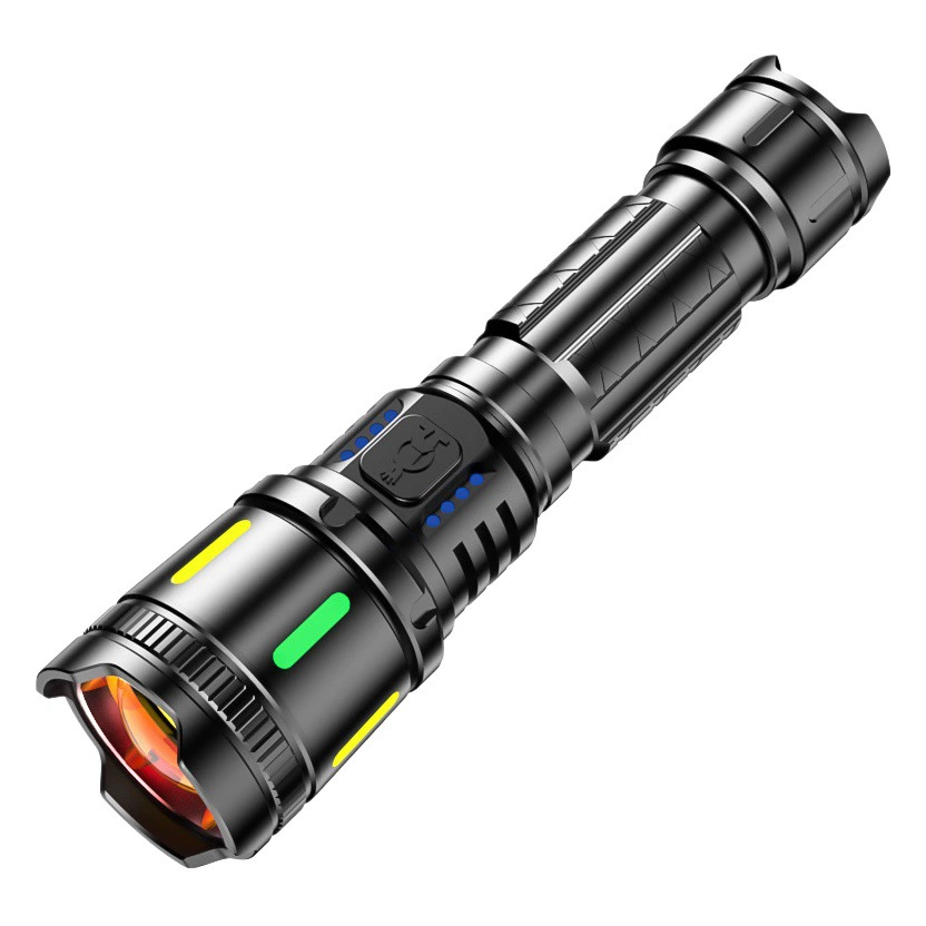 Трансграничная тактика с длинным сияком фонарика на открытом воздухе удобное аварийное освещение небольшой зум дальнего света фонарик