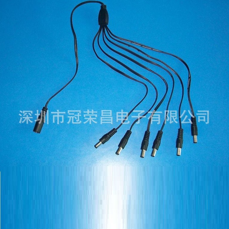 DC电源线 DC5521一拖六多头线 吉它效果器拓朴线  生产厂家