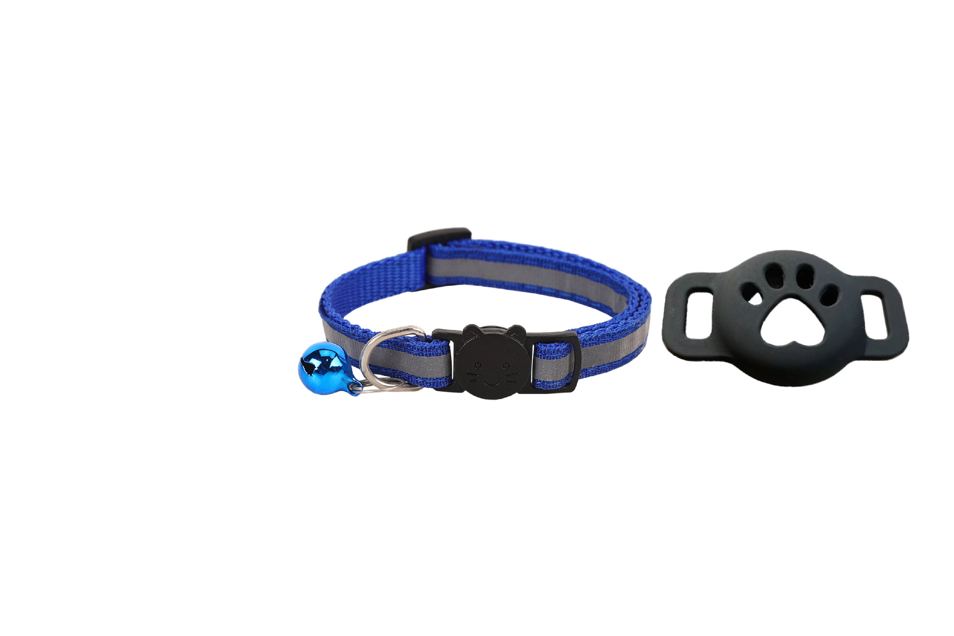 Nuevo collar de gato reflectante Airtag con campana localizador collar de silicona reflectante en stock