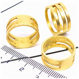 现货diy戒指手工配件 串珠戒指 开口圈戒指 铜质挂圈戒指圈批发