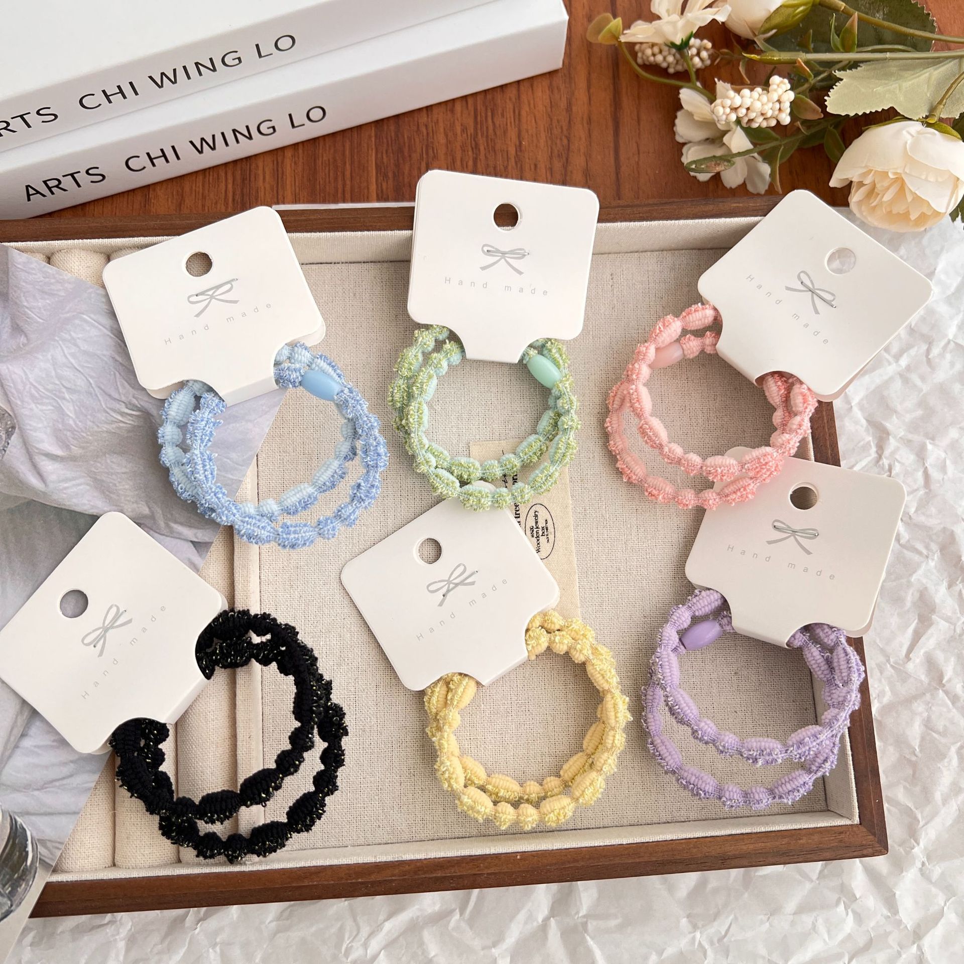 韓國小香風豆豆發圈不傷發高馬尾基礎發繩簡約丸子頭皮筋頭繩髮飾