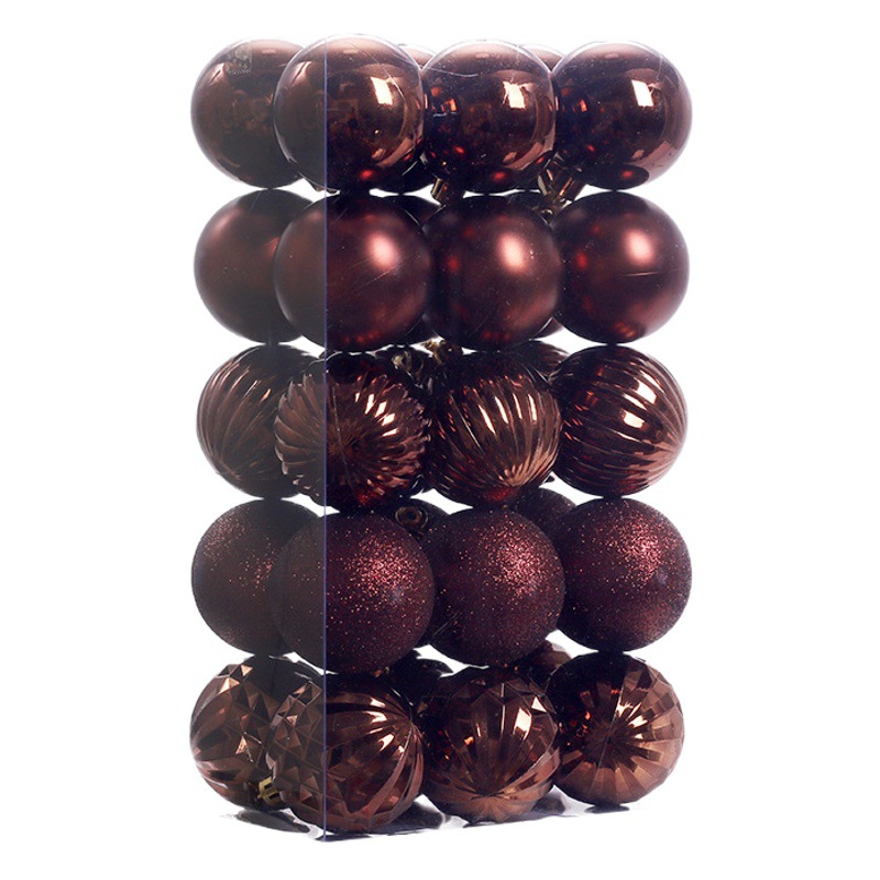 Nuevas decoraciones navideñas transfronterizas 6/30 bolas de Navidad de plástico de forma especial traje colgantes de árboles de Navidad