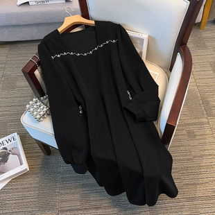 300kg plus size bust 150 140 chubby girl plus fertilizer to increase spring new slim fashion style dress 3653