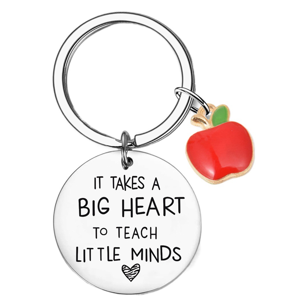 2023 nuevo acero inoxidable llavero colgante regalo del Día Maestro de Apple accesorios joyería temporada graduación