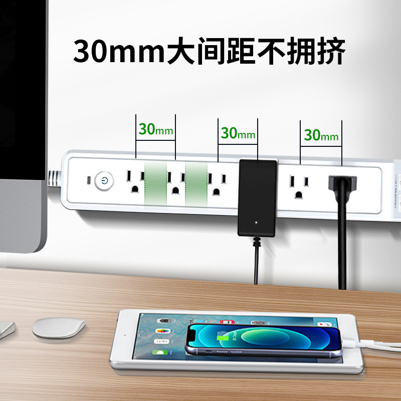 Jishun US-regulado seis conectores de conector USB puerto de carga conector de conector ignífugo de sobrecarga conector de escritorio transfronterizo