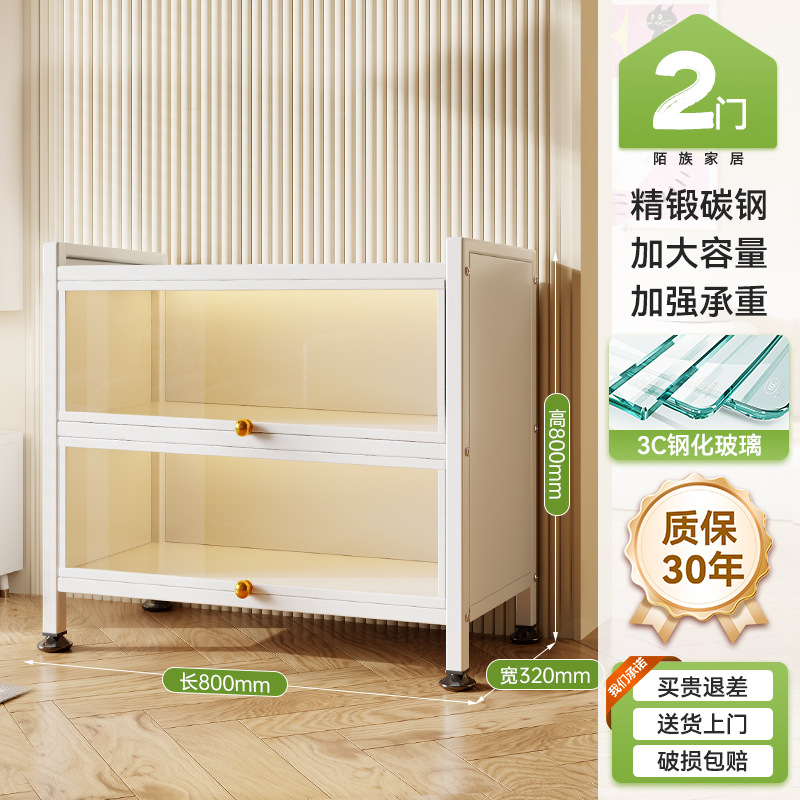 スチール本棚扉付ガラス本棚床置き防塵ハンドメイド展示タンスブックロッカーブック収納タンス