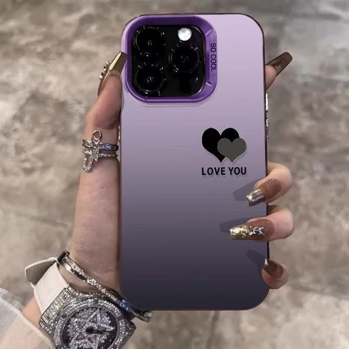 Color plateado shell-violeta-marea marca doble amor adj