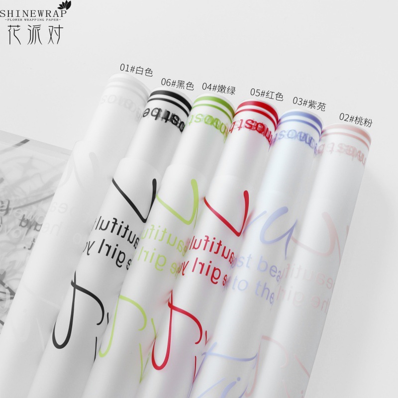 Fábrica de fiestas de flores nuevos productos de embalaje de flores transfronterizas semipermeable papel de niebla impermeable florista materiales de florista