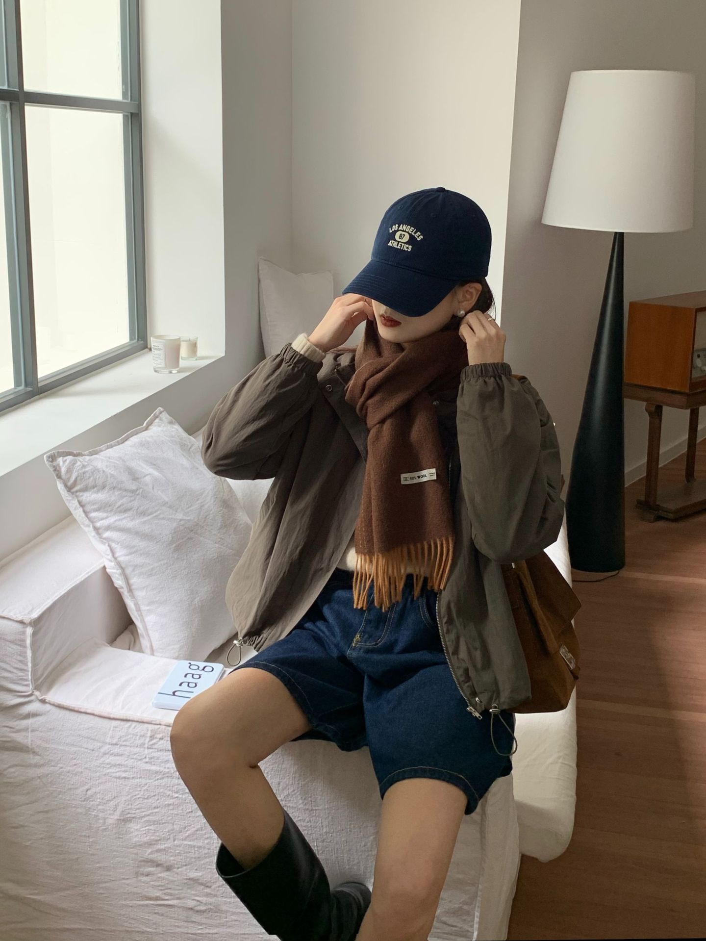 Sciarpa da coppia in edizione stretta, calda, versatile, coreana, invernale, da donna, in 100% lana, tinta unita, semplice, double face_voghion.com