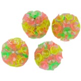 Игрушка липкий шарик на присоске, несветящийся липкий шарик, светящийся детский образовательный липкий шарик для дошкольного возраста