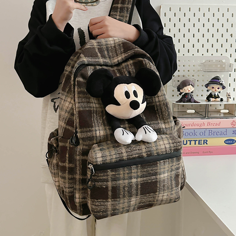 Linda chica tote bolso 2024 otoño e invierno nueva muñeca de dibujos animados de moda de gran capacidad bolso de hombro único bolso de axila bolso de mujer