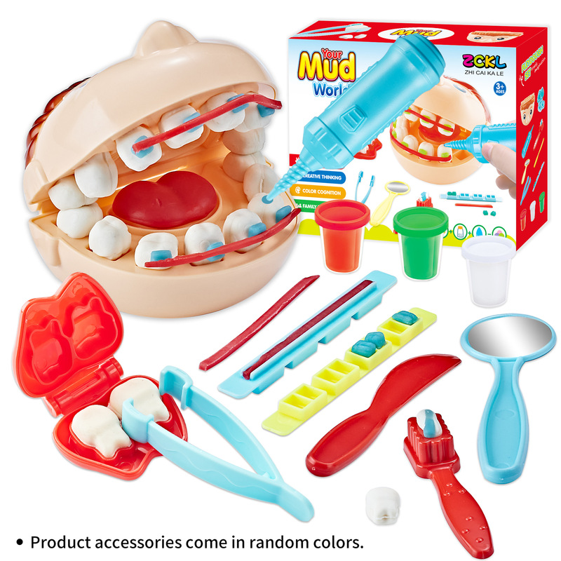 Cross-Border Mini Dentist Clay Set Children's Toy for Making Teeth, Dental Health Education, Early Childhood Education