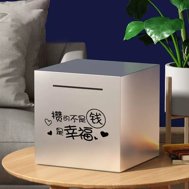 Design piggy bank stainless steel, creative gift, Birthday gift