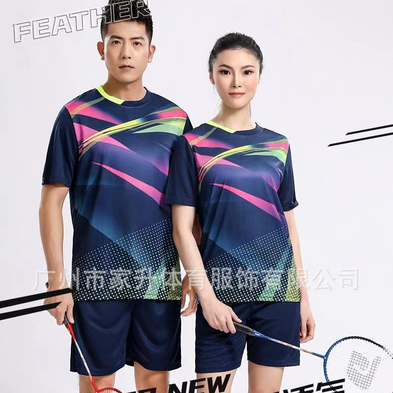 (2개) 공장 도매 배드민턴 남녀 싱글 탑 탁구 테니스 스포츠 의류 새로운 빠른 건식 통기성 경쟁 팀