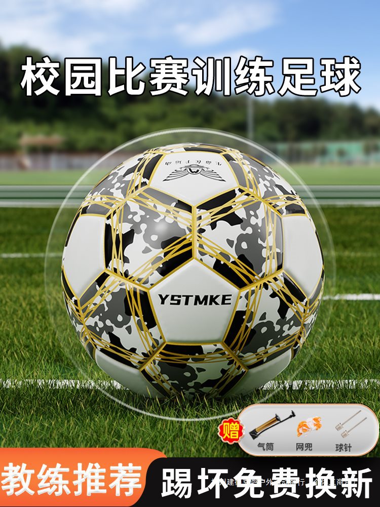 Football Primary School Student Ball Kidsren's No. 4 Kindergarten No. 5 Junior High School Student High School Entrance Examination Competition Training Standard Football