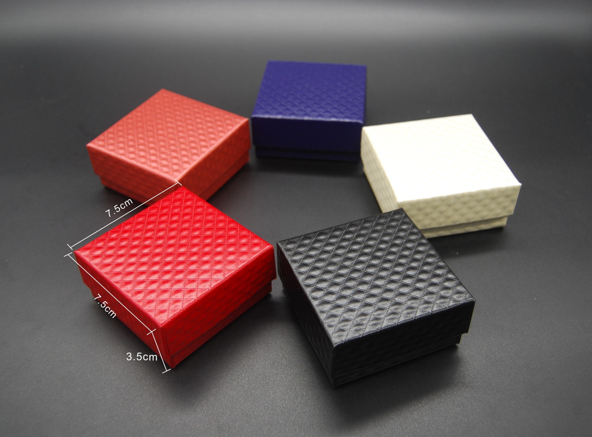 Caja de joyería anillo Stud pendientes COLLAR COLGANTE pulsera caja de regalo de joyería redonda roja