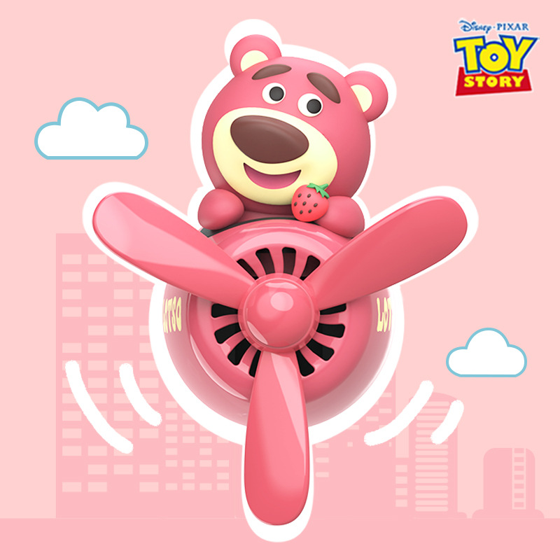 Disney Car Aromatherapy Strawberry Bear Air Vent Decoration Perfume Women's Car Supplies Car Interior Decoration Car Fragrance