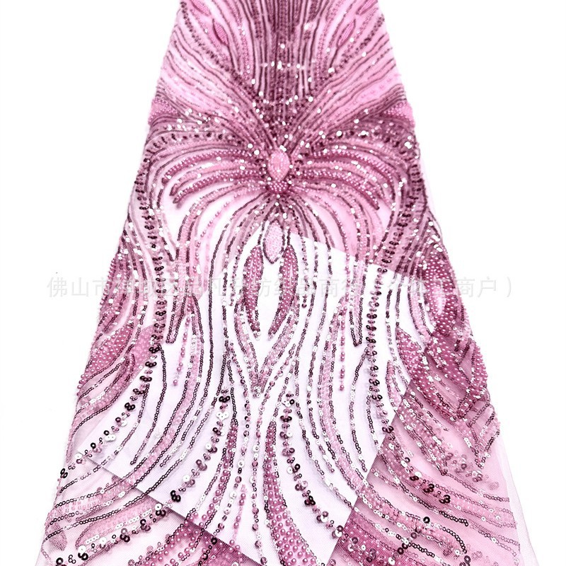 Moda Gaoding Suzhou fabricantes de ropa de moda al por mayor transfronterizos puntos de cuentas de lenteja tela de encaje image 5