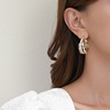 Fashionable zirconium, earrings, elite silver needle, 2021 collection, micro incrustation, light luxury style, silver 925 sample