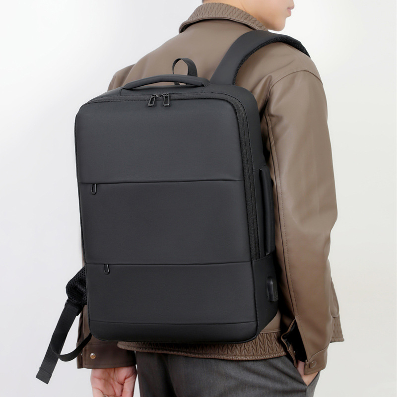 Men's Laptop Backpack Expandable Waterproof Business Travel Bag_voghion.com