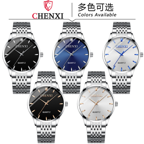 Chenxi Men's Simple Business Watch Live Broadcast Cross-Border Foreign Trade Manufacturer Wholesale Steel Strap Luminous Quartz Watch