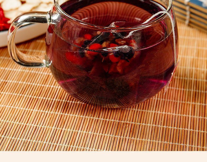 Ginseng Mulberry Goji Tea Blend 20 Triangle Tea Bags Independent Packaging Daily Wellness Brew overview