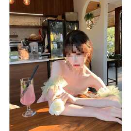 抹胸连衣裙名媛千金立体花朵鱼骨生日裙子party小礼服收腰包臀裙