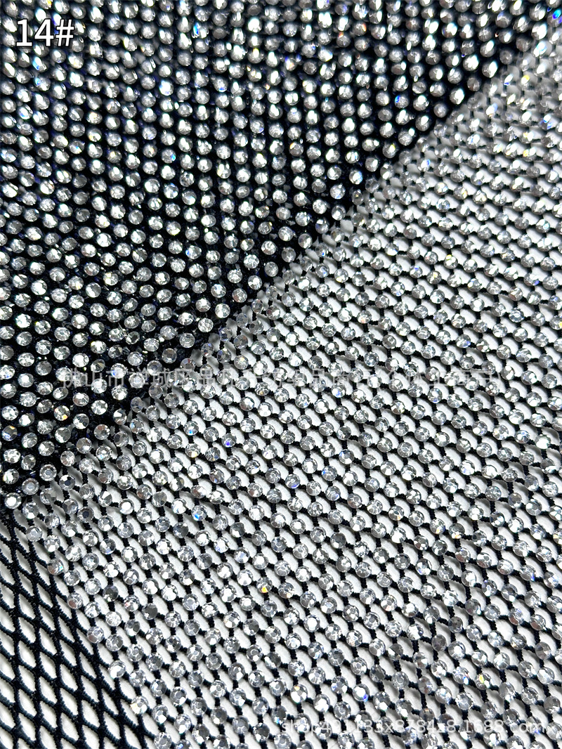 Fábrica de nuevos productos al por mayor Zhongshan 10 imitación de vidrio de diamond tela tela de vestido de baile