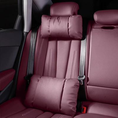 special white lumbar cushion for — Waist support - 1-headrest-and-1-lumbar-support-burgundy-red-nappa-leather-for-comfort-and-stress-relief