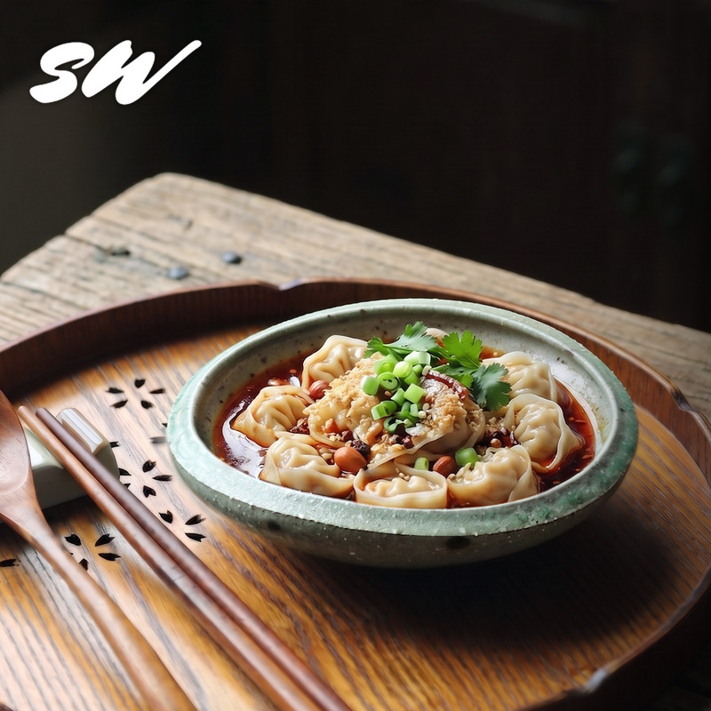 Jingdezhen ceramic, Japanese-style retro coarse pottery bowl, household rice bowl, creative soup bowl, noodle bowl, salad bowl, tableware