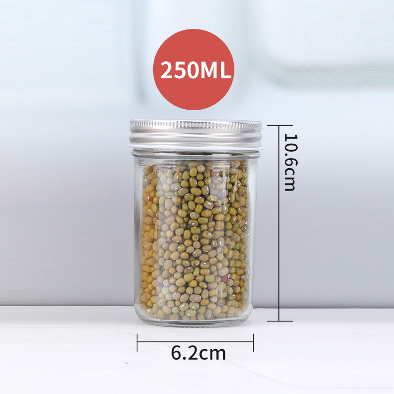 Salsa de pescado al por mayor botella de vidrio sellada puede botella de salsa de Chile doméstica con tapa miel sub-botella fábrica al por mayor