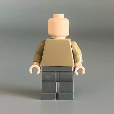 Body minifigure-yellow top and dark gray bottom