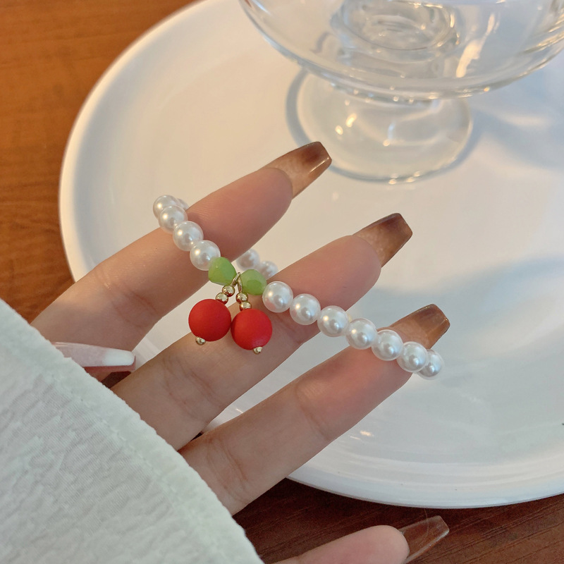 Vacation Fruit Imitation Pearl Resin Beaded Bracelets display picture 4