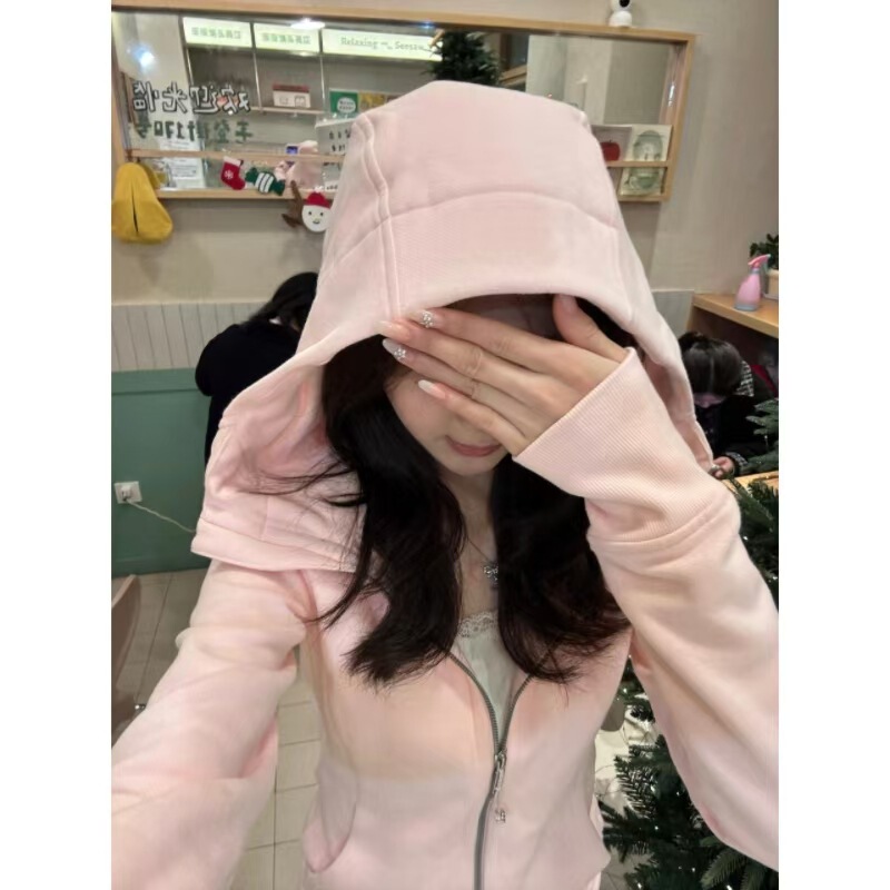 山东即墨卫衣上衣女2025新款巨好看超级显身材运动秋季显瘦外套|undefined