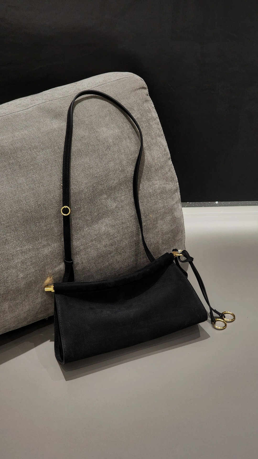Top Grain Suede Matte Leather Retro Baguette Bag 2025 New Niche Design Underarm Shoulder Crossbody Bag For Women - Thumbnail 6